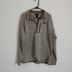 Patagonia Men's Tan Zip-Up Sweater